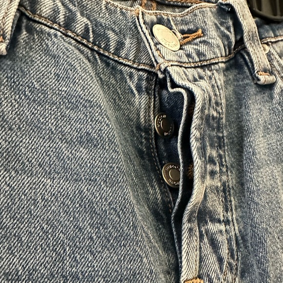 HUDSON Jeans womens Rosie Golden Destructed High-Rise Wide Leg Jean, 23 - Picture 5 of 16